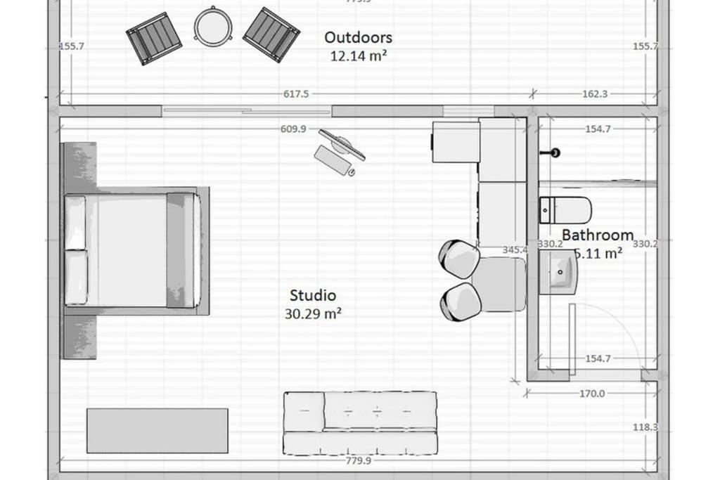 Cozy Studio Near The Beach Nea Iraklitsa Екстериор снимка